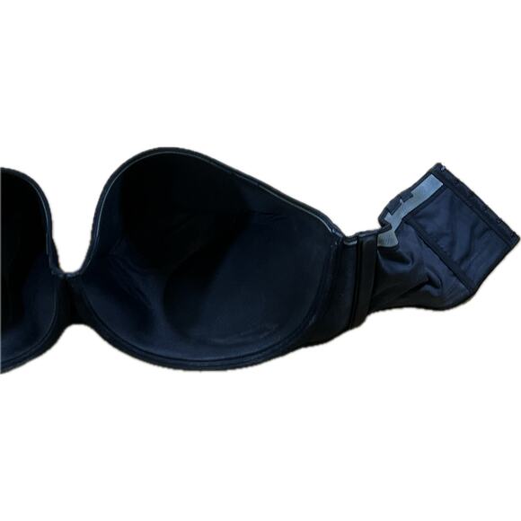 CACIQUE Smooth Boost Strapless Bra 44H Black Underwire Push Up Missing Straps - Picture 3 of 9